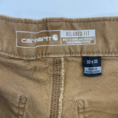 Carhartt Canvas Carpenter Work Pants Size 32 X 32 Brown