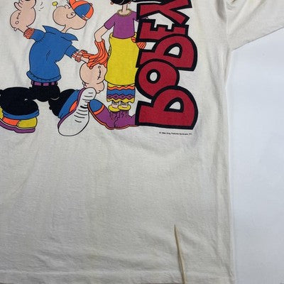 Vintage Popeye T-Shirt Size XL Double Sided 90s