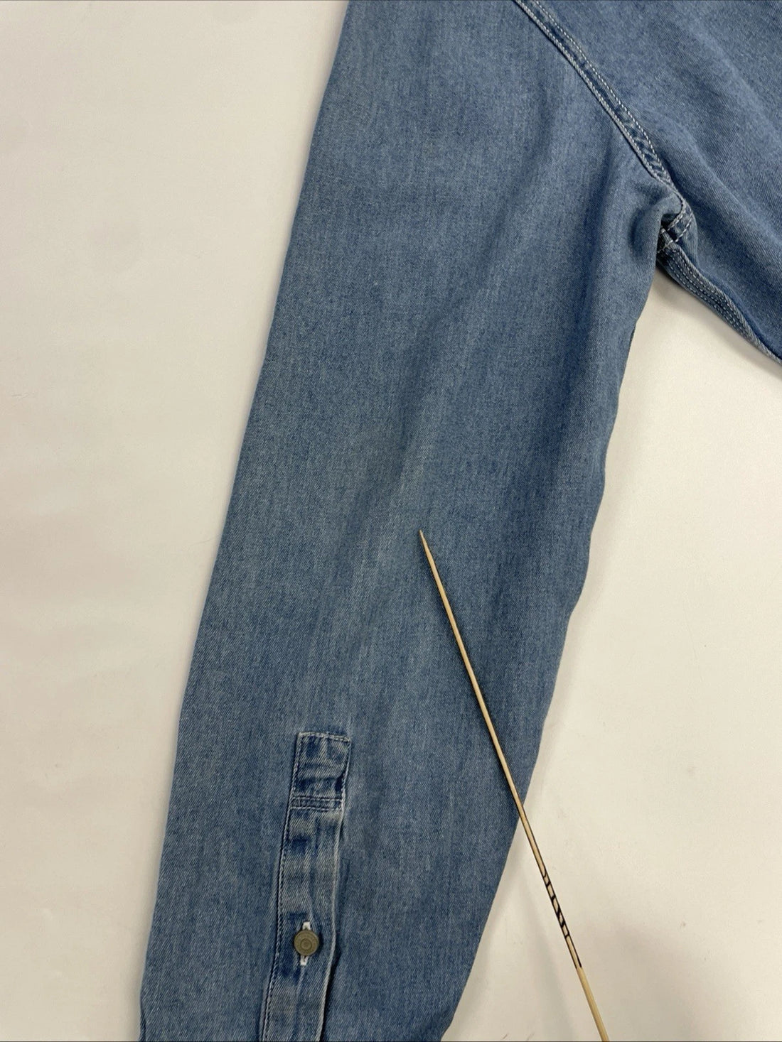 Tommy HIlfiger Flag Pocket Denim Button Up Shirt Size XL