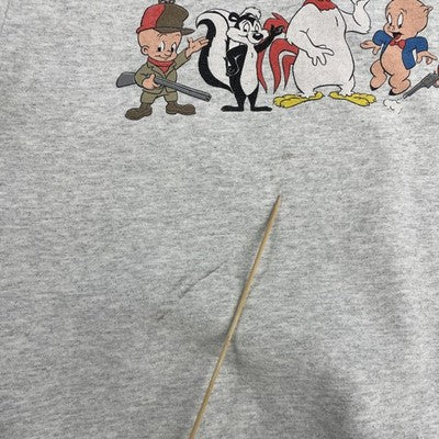 Vintage Looney Tunes Crewneck Sweatshirt Size Large Double Sided 90s