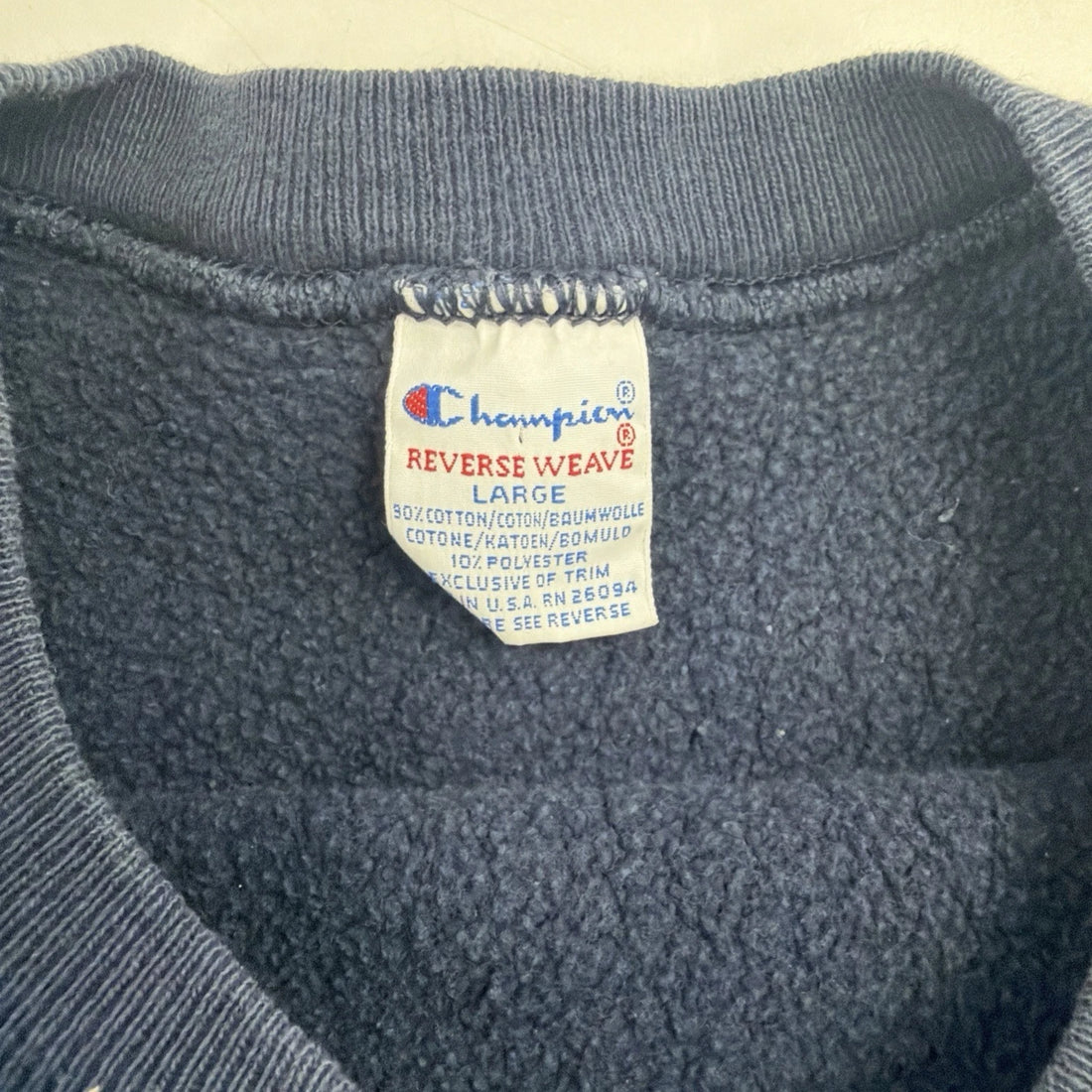 Vintage Champion Reverse Weave Crewneck Sweatshirt Size Large Blue 90s
