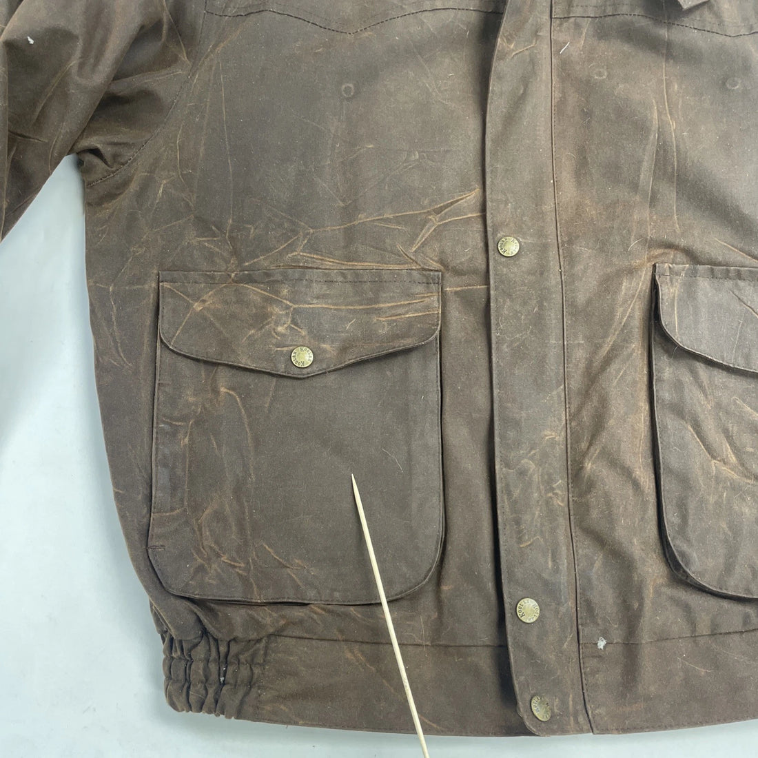 Vintage Koolah Waxed Cotton Jacket Size Large Brown