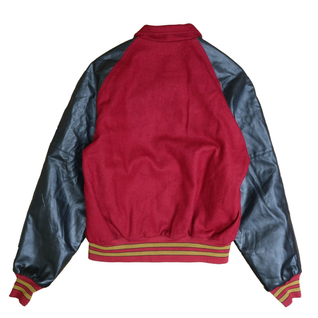 Vintage Wrestling Leather Wool Letterman Varsity Jacket Size Medium
