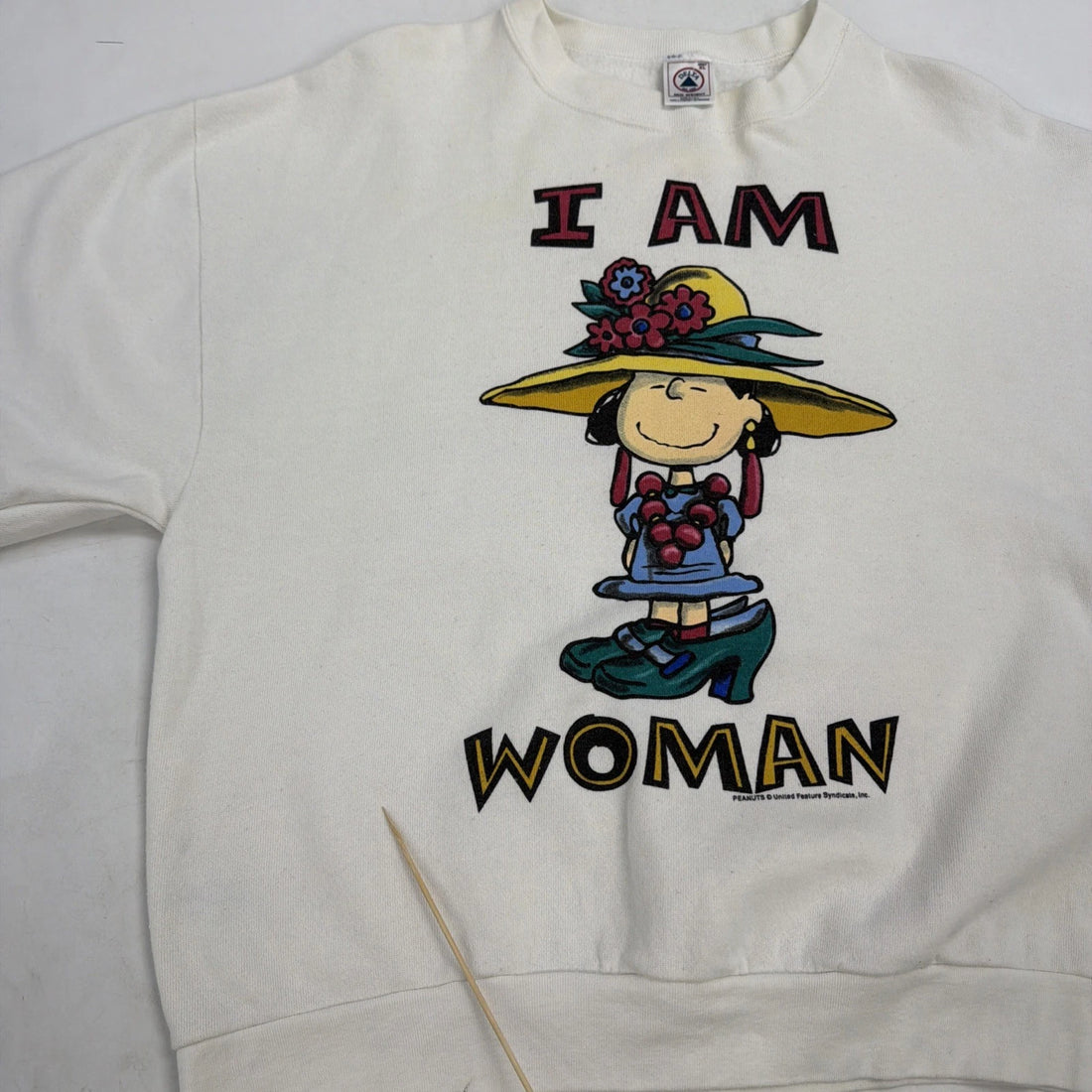 Vintage Lucy I Am Woman Peanuts Crewneck Sweatshirt Size XL