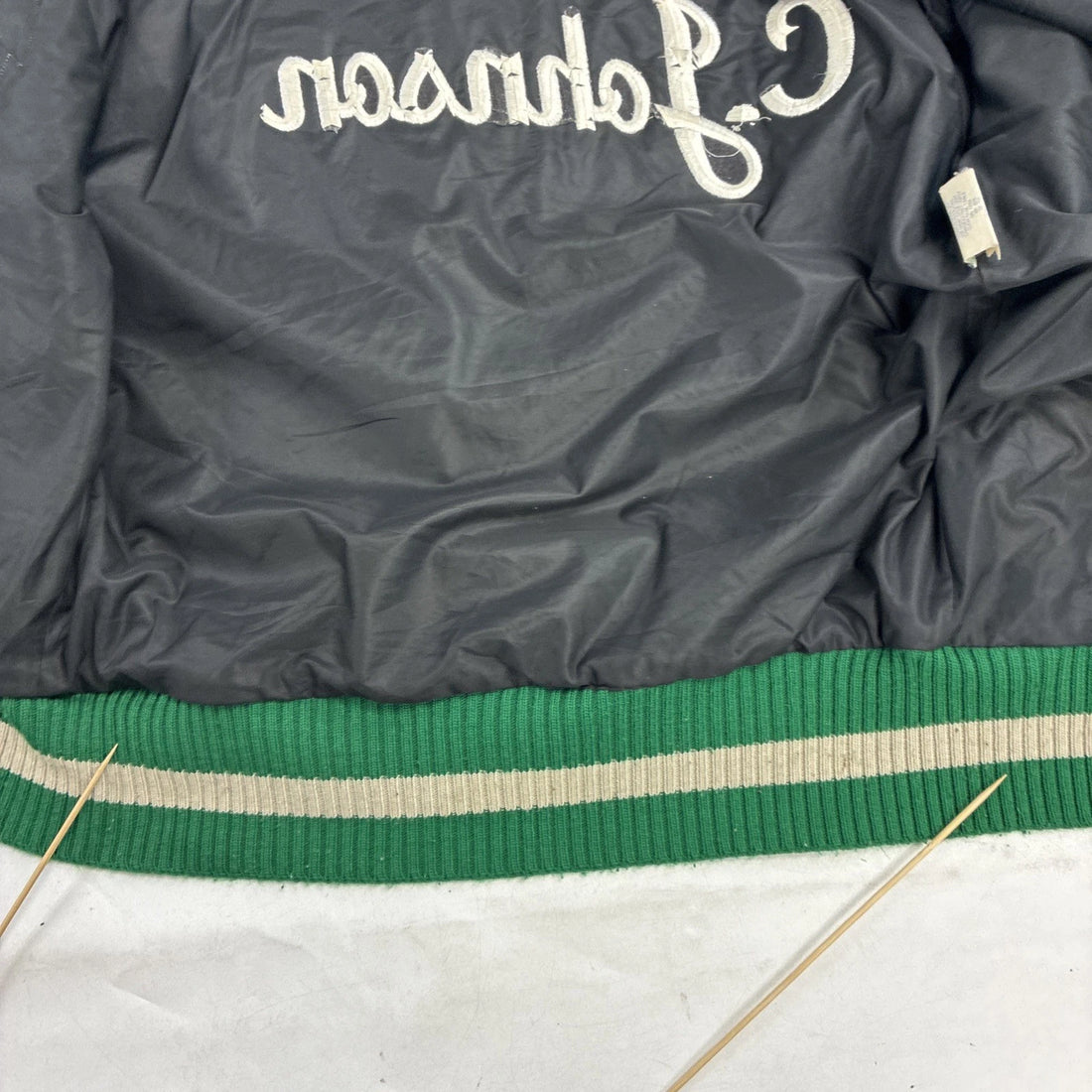 Vintage Huntsville Hornets Academics Leather Wool Varsity Jacket Medium 1996 90s