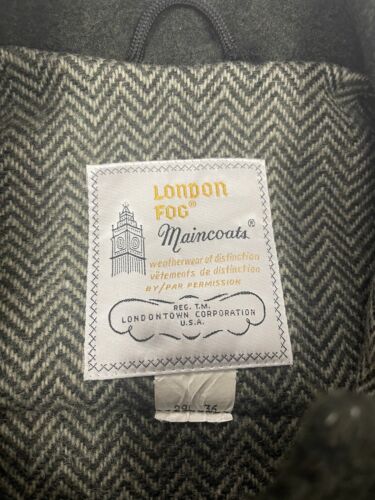 Vintage London Fog Maincoats Duffle Coat Jacket Size 36