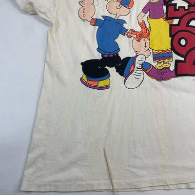 Vintage Popeye T-Shirt Size XL Double Sided 90s
