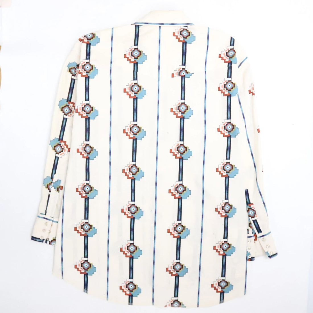 Vintage Wrangler Western Aztec Pearl Snap Shirt Size 2XL