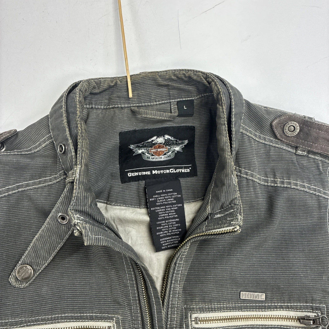 Harley Davidson Motorcycles Cafe Racer Ironwood Cotton Jacket Size Large