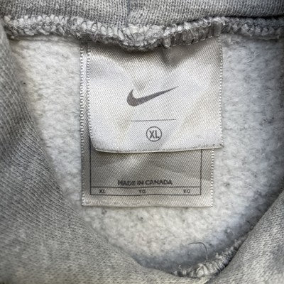 Vintage Nike Middle Swoosh Sweatshirt Hoodie Size XL Gray Embroidered