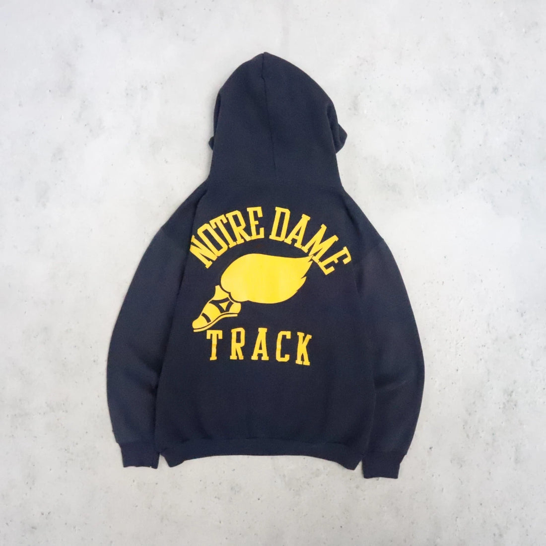 Vintage Notre Dame Fighting Irish Track Russell Sweatshirt Hoodie Large 70s