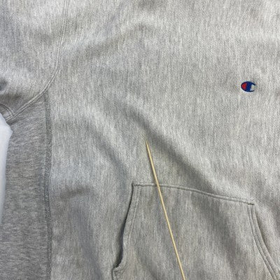Vintage Champion Reverse Weave Blank Sweatshirt Hoodie Size Large Gray 80s