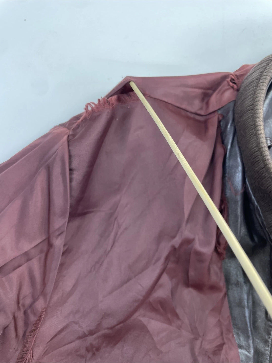 Vintage Members Only Leather Bomber Jacket Size 40 Brown