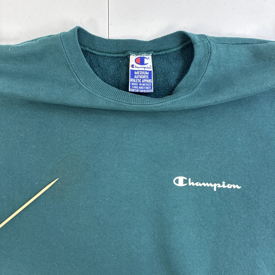 Vintage Champion Crewneck Sweatshirt Size Medium Teal 90s