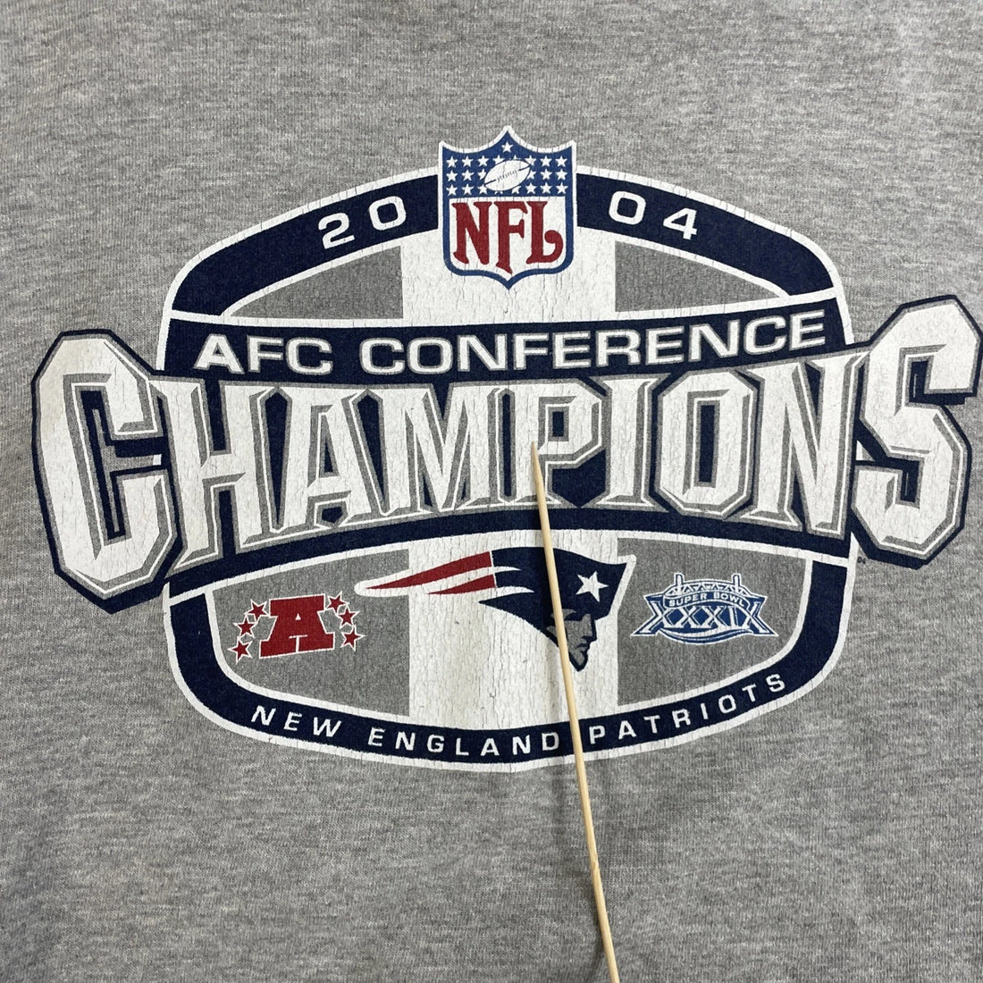 Vintage New England Patriots Super Bowl XXXIX Sweatshirt Crewneck XL 2004 NFL