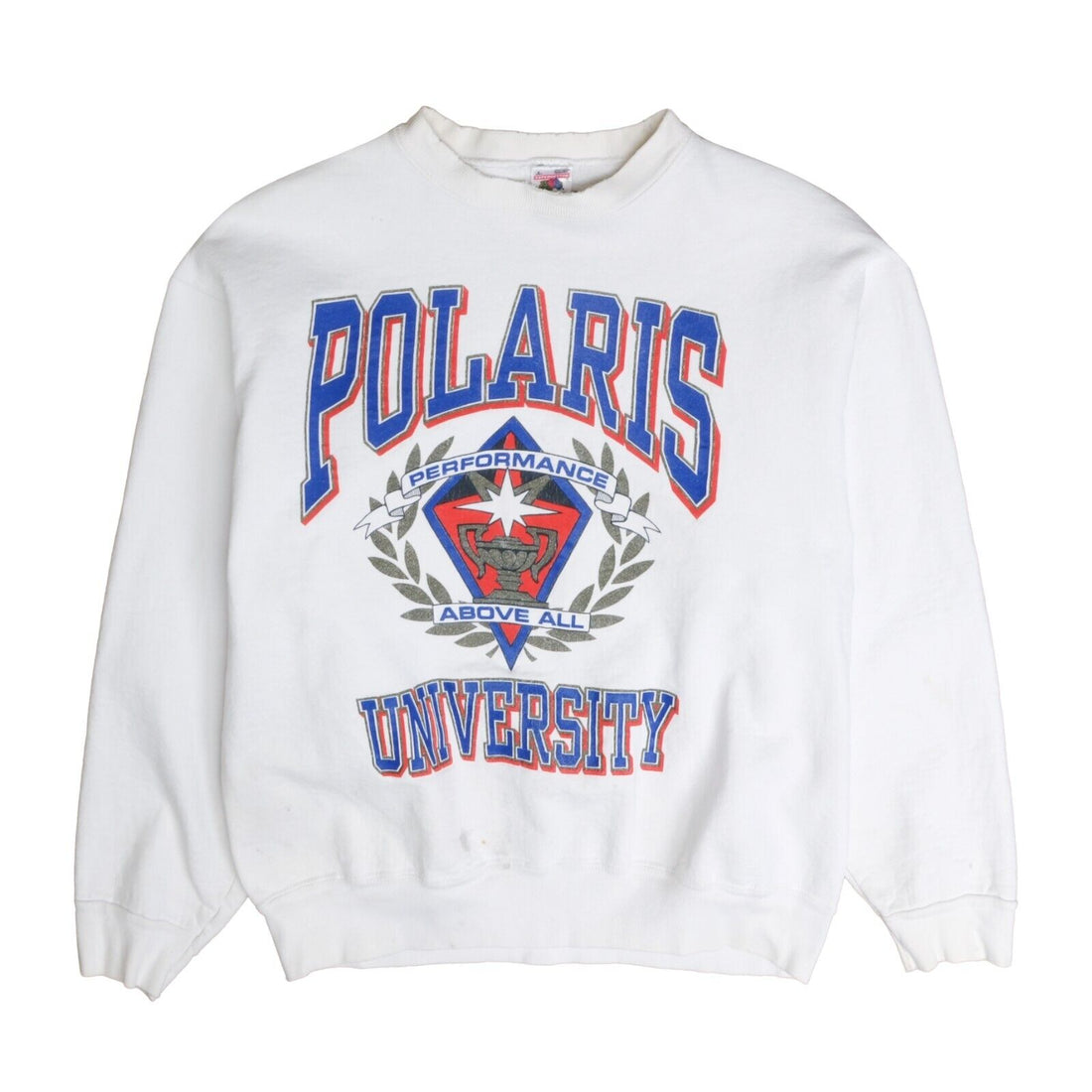Vintage Polaris University Crest Sweatshirt Crewneck Size Large Snowmobile 90s