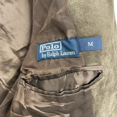 Vintage Polo Ralph Lauren Leather Suede Coat Jacket Size Medium Brown