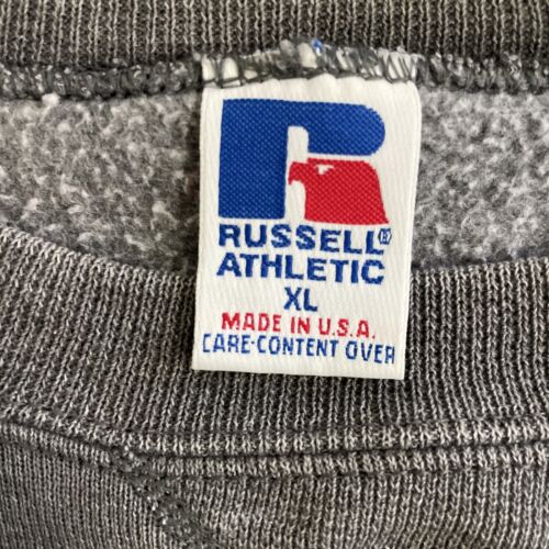 Vintage Russell Athletic Blank Crewneck Sweatshirt Size XL Charcoal Gray 90s