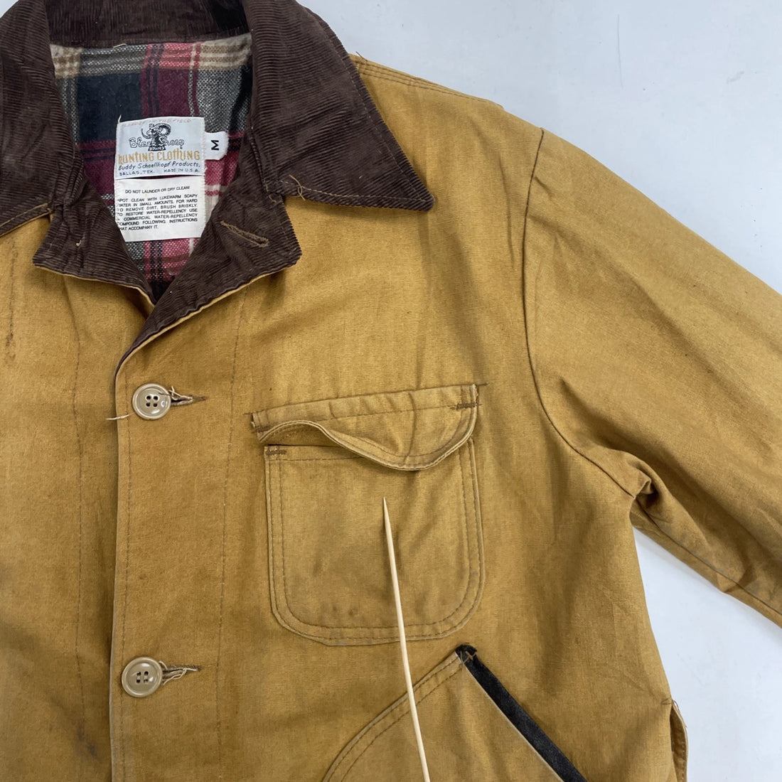 Vintage Black Sheep Hunting Clothing Work Jacket Medium Plaid Lined 70s