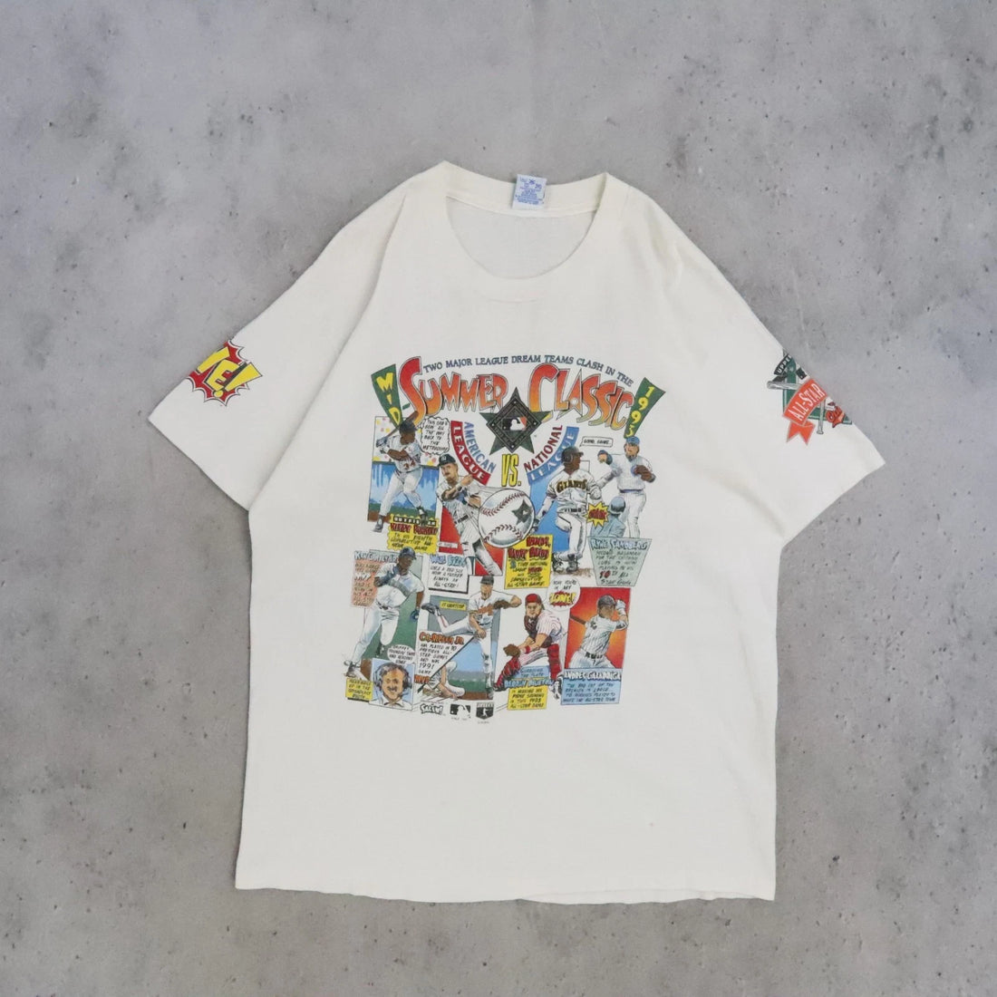 Vintage MLB All Star Game 1993 Summer Classic Comic Strip Salem T-Shirt XL 90s