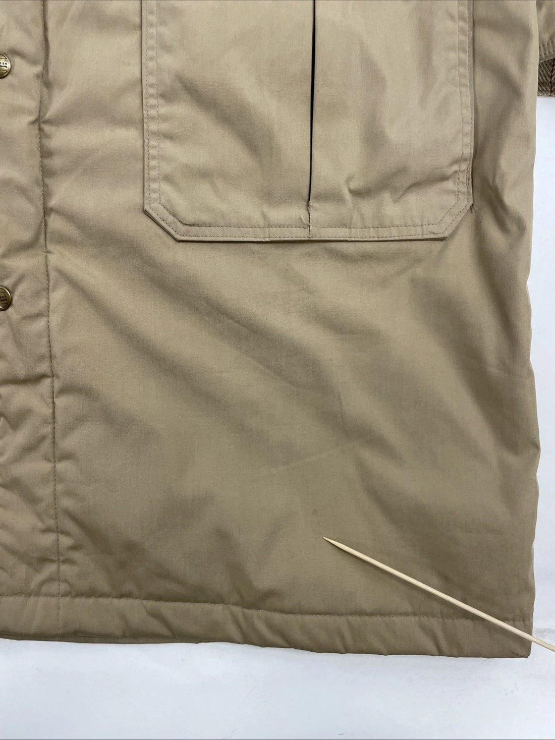 Vintage L.L. Bean Parka Jacket Size Large Beige Insulated