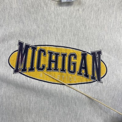 Vintage Michigan Wolverines Pro Weave Crewneck Sweatshirt Size Large