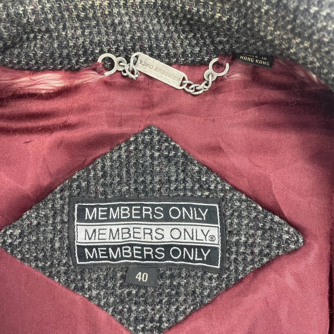 Vintage Members Only Wool Bomber Jacket Size 40