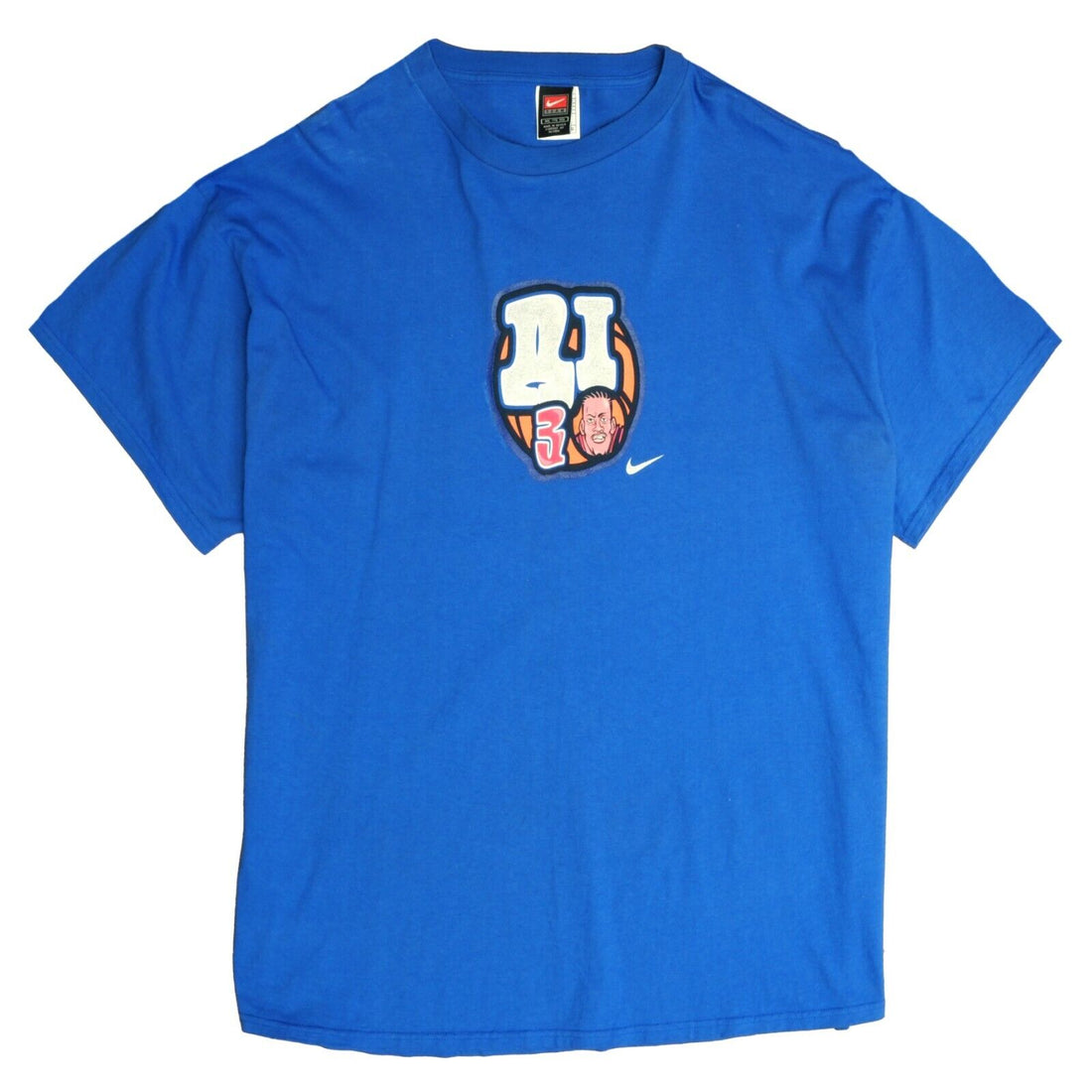 Vintage Allen Iverson Nike T-Shirt Size 2XL Blue NBA