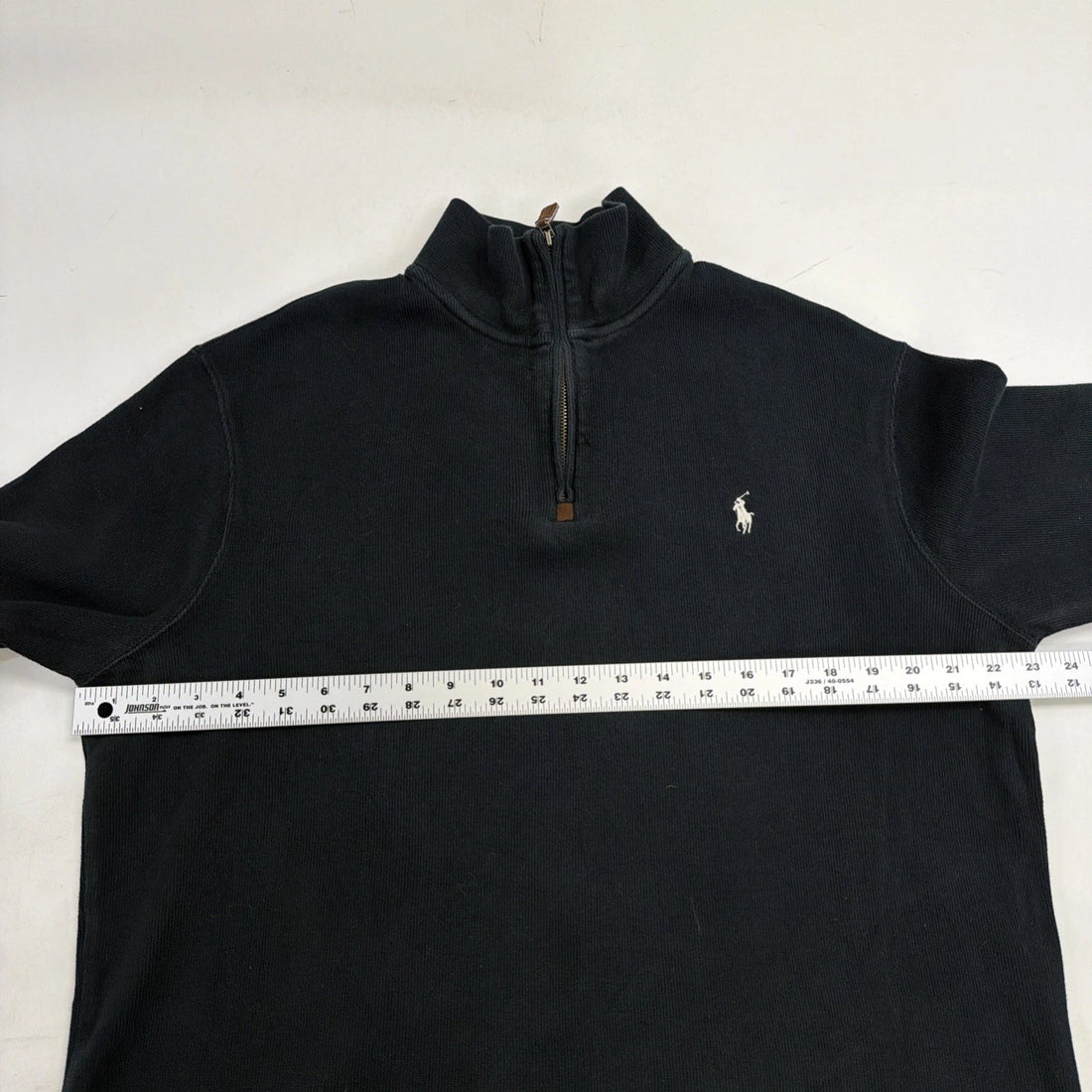Vintage Polo Ralph Lauren 1/4 Zip Pullover Sweater Size Large Black