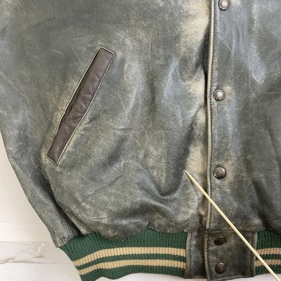 Vintage Thomson Kernaghan Roots Canada Leather Varsity Jacket Size XL