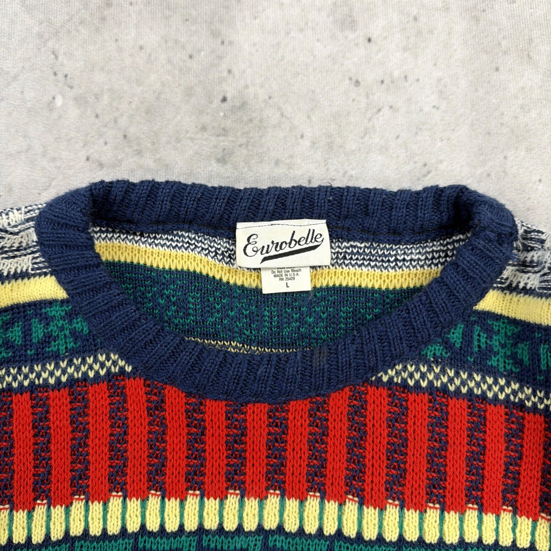 Vintage Eurobelle Crewneck Sweater Size Large