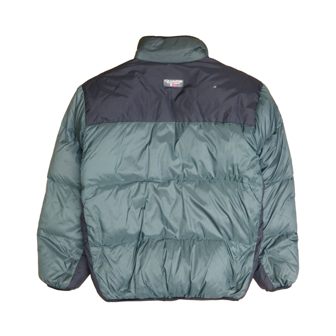 Vintage Chaps Ralph Lauren Puffer Jacket Size Medium Green Insulated