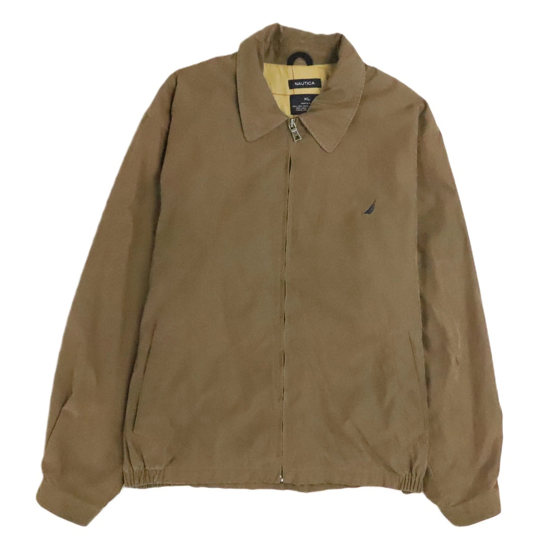 Vintage Nautica Harrington Bomber Jacket Size XL Brown