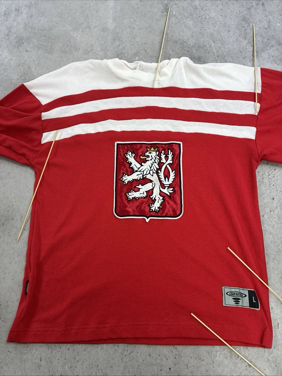 Vintage Czech Republic Hockey Jersey Size Large