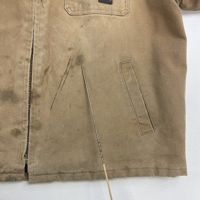 Vintage Tough Duck Canvas Work Jacket Size XL Brown Detroit Style