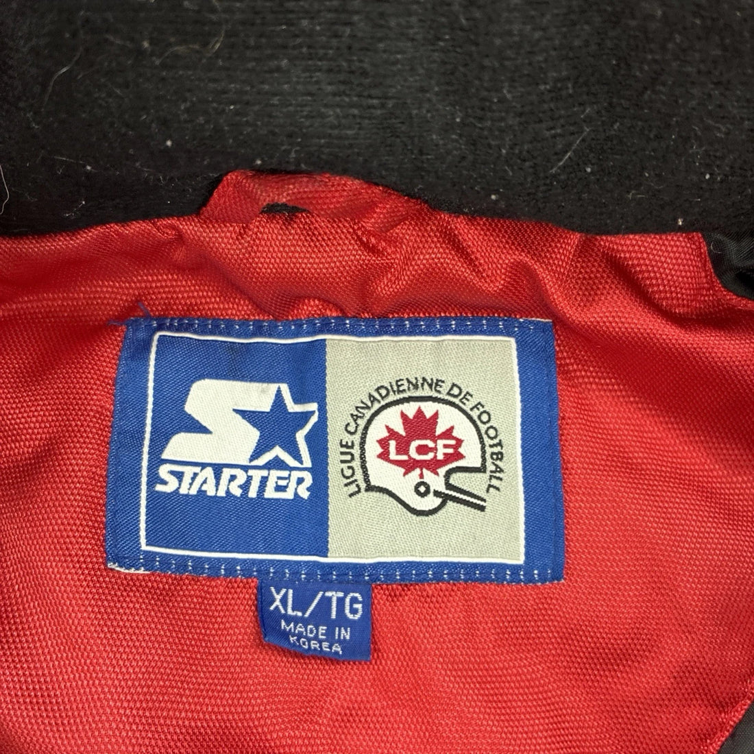 Vintage Calgary Stampeders Starter Puffer Jacket Size XL CFL