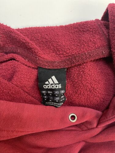 Vintage Adidas Sweatshirt Hoodie Size Medium Red