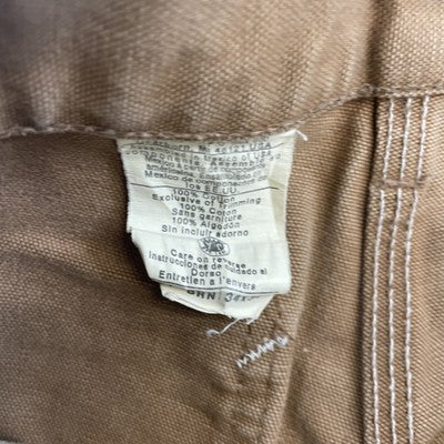 Vintage Carhartt Canvas Carpenter Work Pants Size 34 X 30 Brown