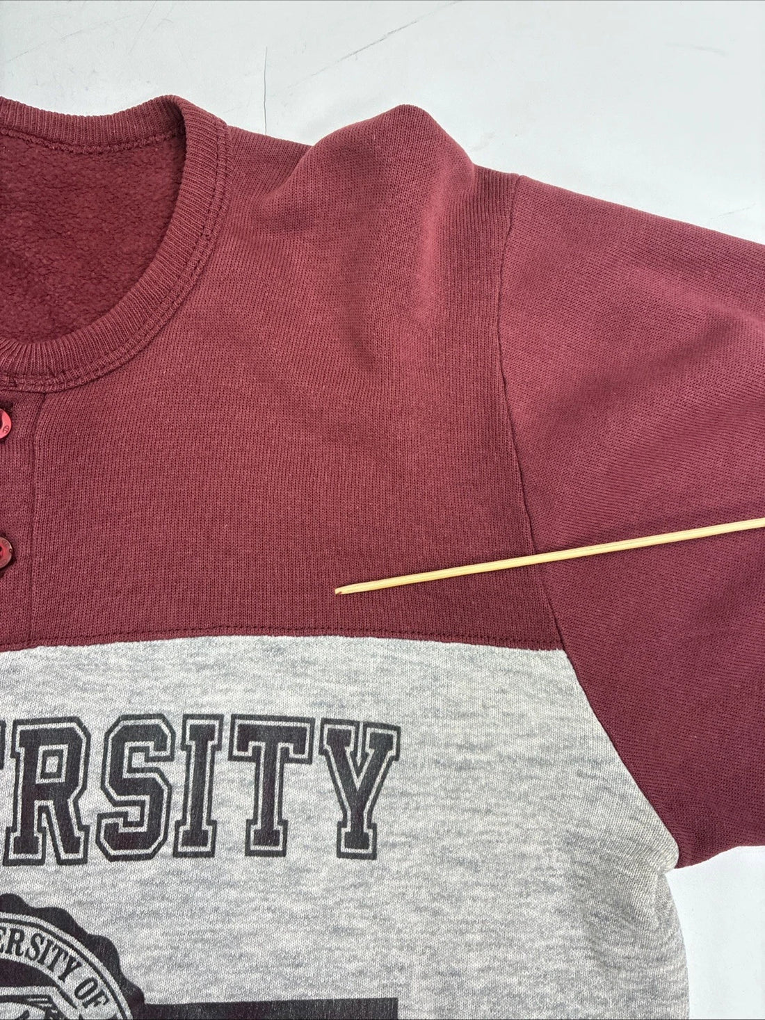 Vintage University Of Minnesota Champion Henley Sweatshirt Size Medium 80s NCAA