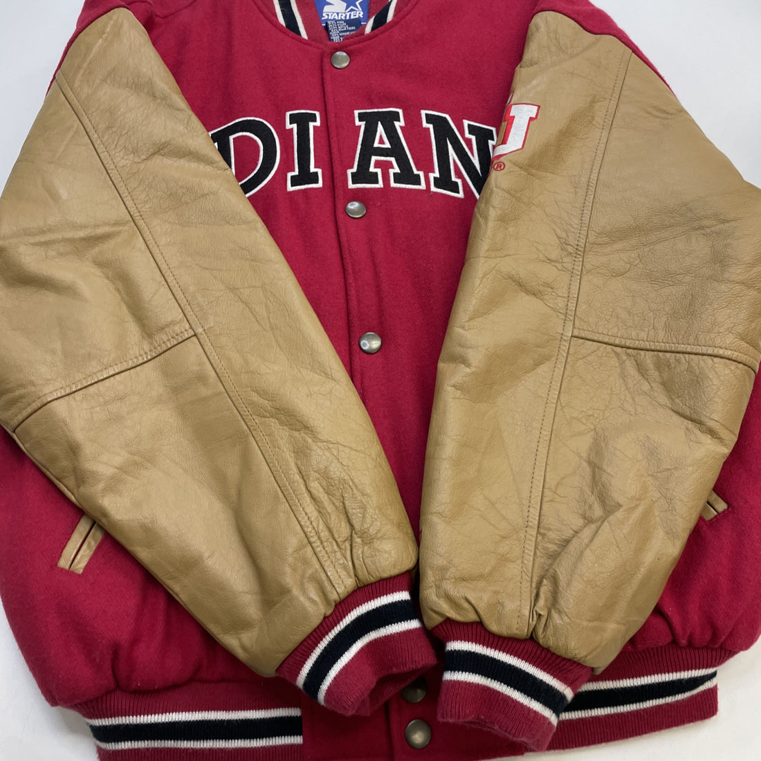 Vintage Indiana Hoosiers Starter Wool Varsity Jacket Size Large NCAA