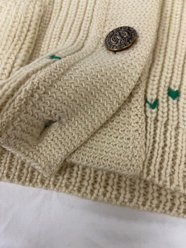 Vintage Tundra Mountain Goat Wool Knit Cardigan Sweater Size Small Button Up
