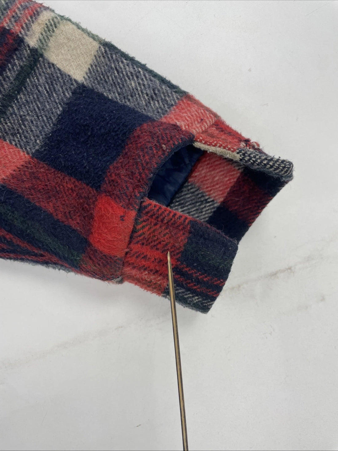 Vintage Sears Wearmaster Wool Coat Jacket Size 46 Plaid