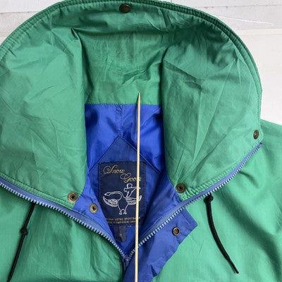Vintage Snow Goose Windbreaker Light Jacket Size Medium Green Blue