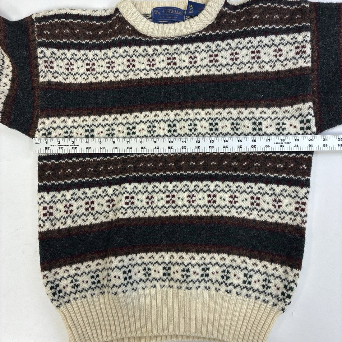 Vintage Wm. H. Leishman Wool Crewneck Sweater Size Small
