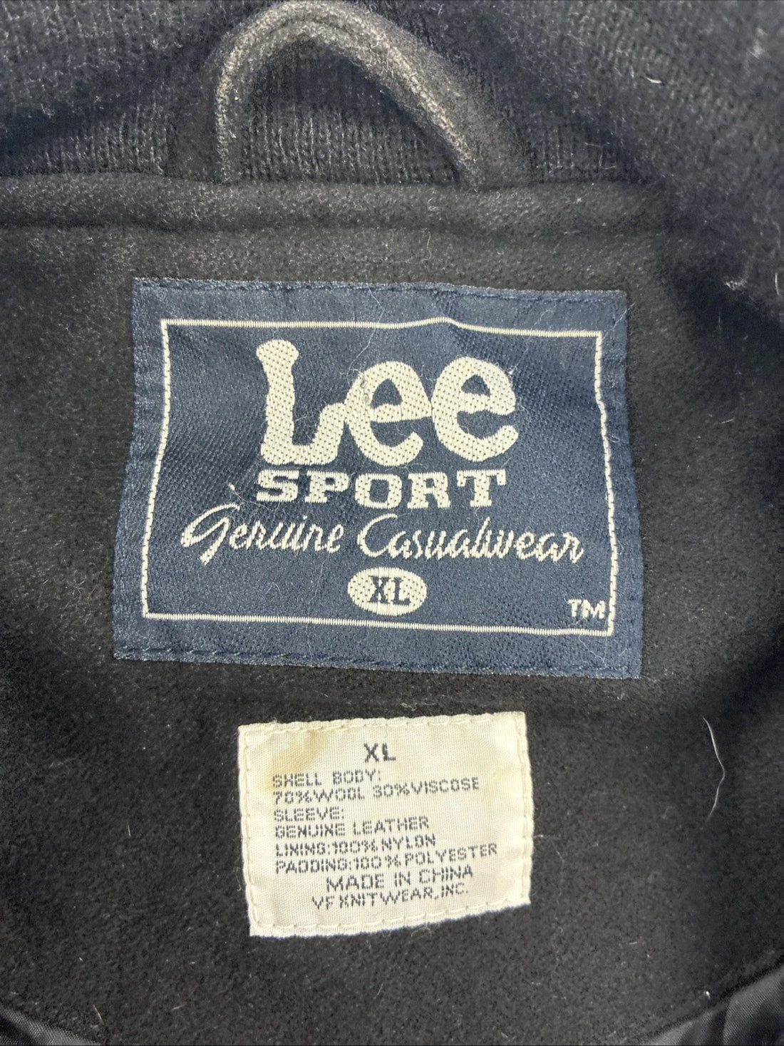 Super Bowl XXXV Lee Sport Leather Wool Varsity Jacket Size XL NFL