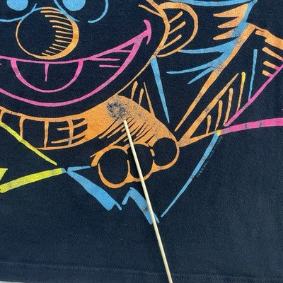 Vintage Sesame Street Bert And Ernie Neon T-Shirt Size XL Black 2008 Y2K