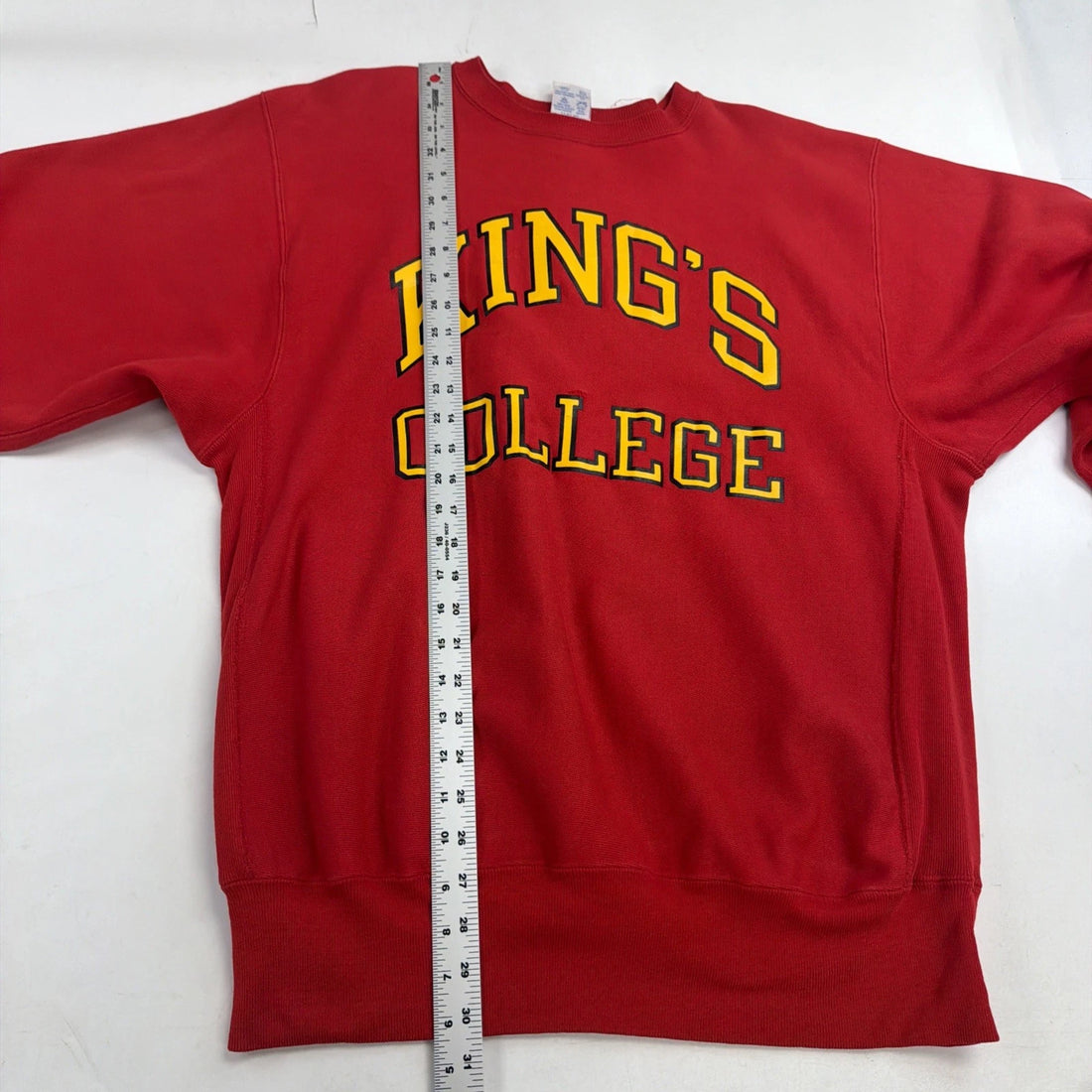 Vintage King's College Champion Reverse Weave Crewneck Sweatshirt XL 90s