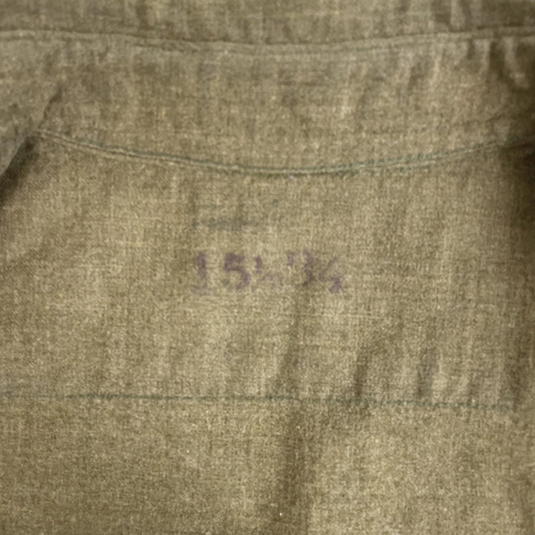 Vintage Military Wool Button Up Shirt Size 15 1/2 X 34