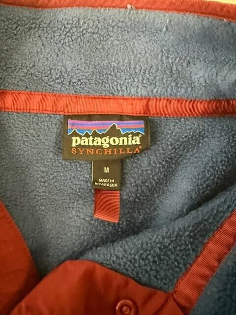 Patagonia Synchilla Fleece Jacket Size Medium Blue