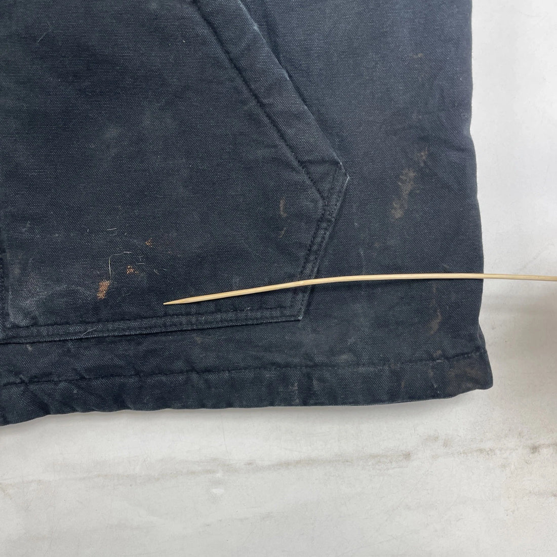 Carhartt Canvas Work Jacket Size XL Black Sherpa Lined